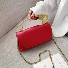 Luxury Crossbody Bag Cosmetic Bag Elegant Phone Purse Pockets Handbag Metal Top Handle Safety Pin Purse Bags